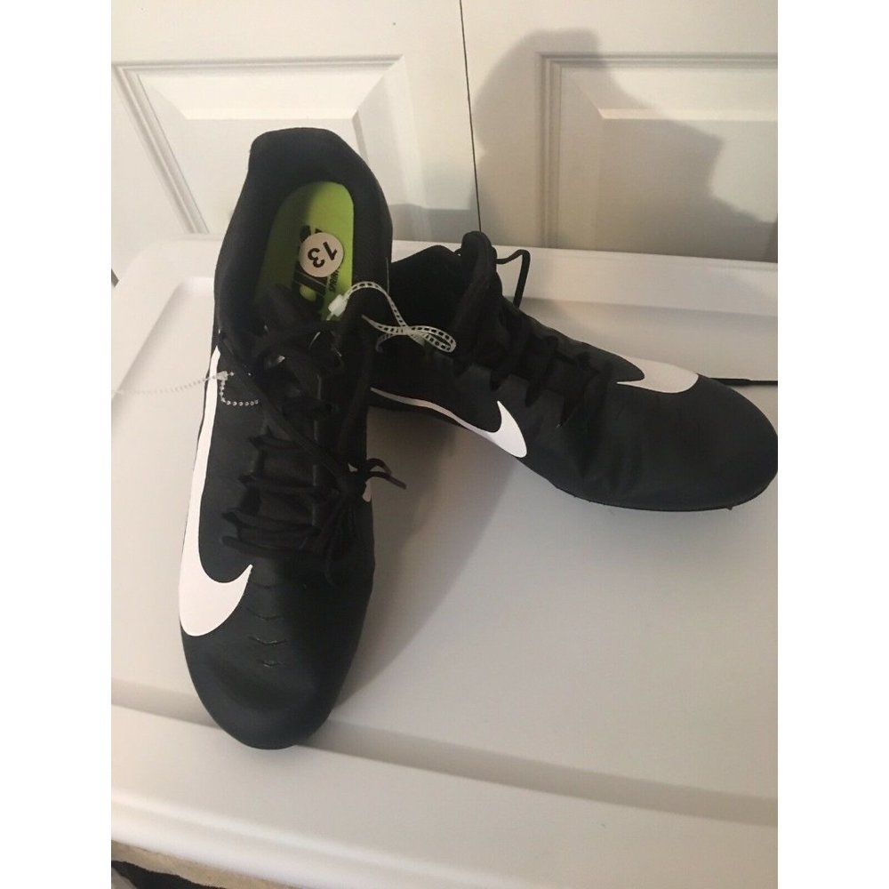 New Nike Men's Sz 13 Zoom Rival S‎ Track Spike 907564 001 Shoes Black/White